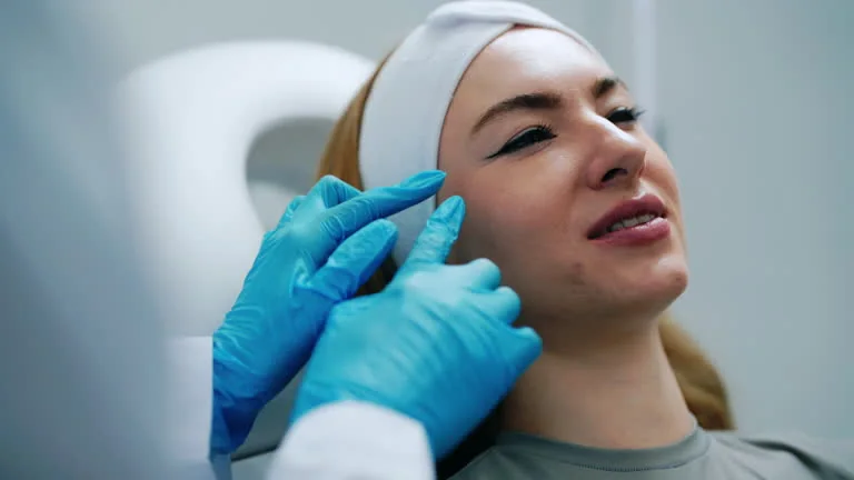 مشهد توضيحي للعناية التجميلية بالوجه